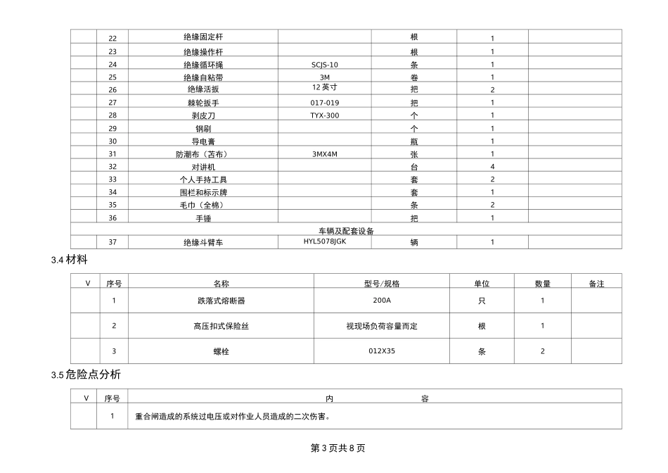 带负荷更换10kV架空配电线路分支相跌落式熔断器作业指导书详解_第3页