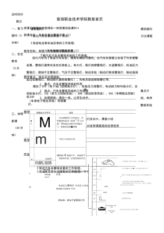 汽车仪表与警报装置