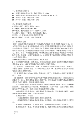 脑血管病各种分型