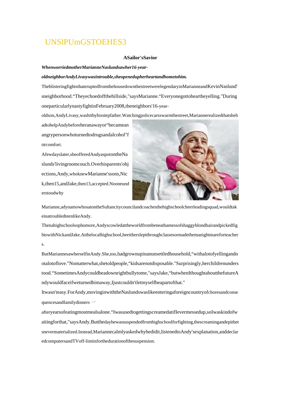 英语报刊选读      读者文摘原文版INSPIRING STORIES (4)_第1页