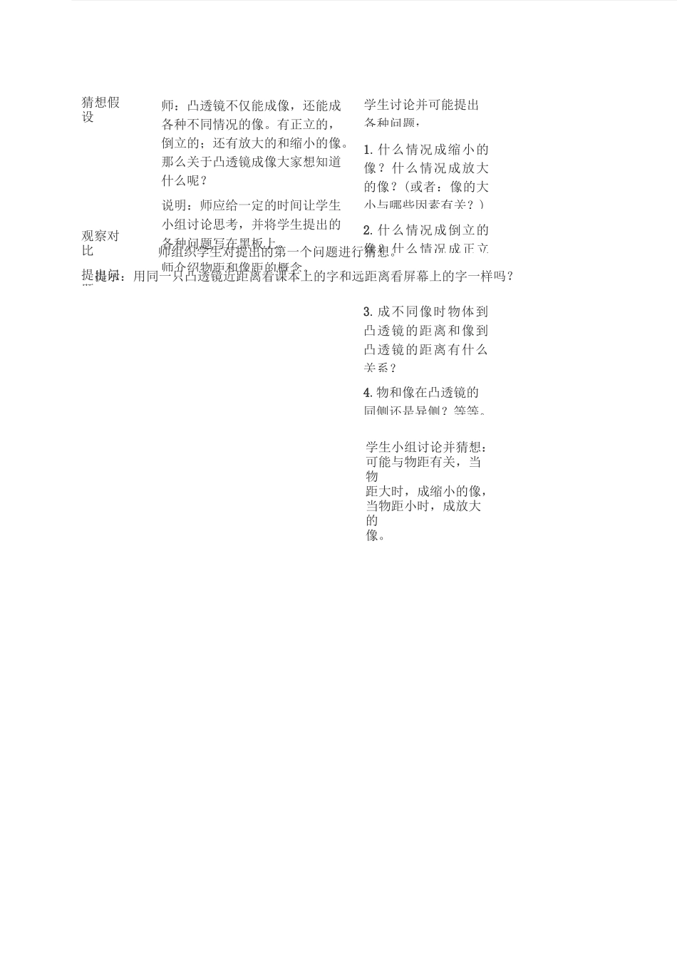 凸透镜成像规律  教学设计_第3页