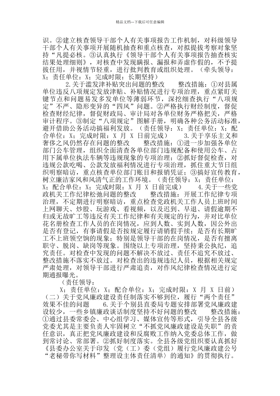 2024巡察整改方案和整改措施_第2页