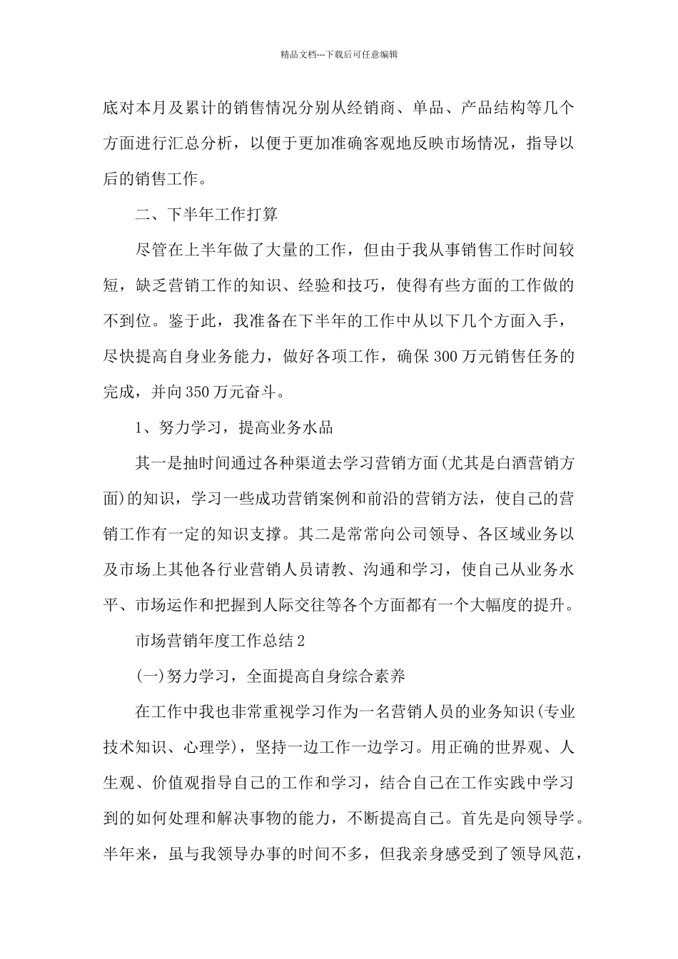 2024市场营销年度工作总结_第3页
