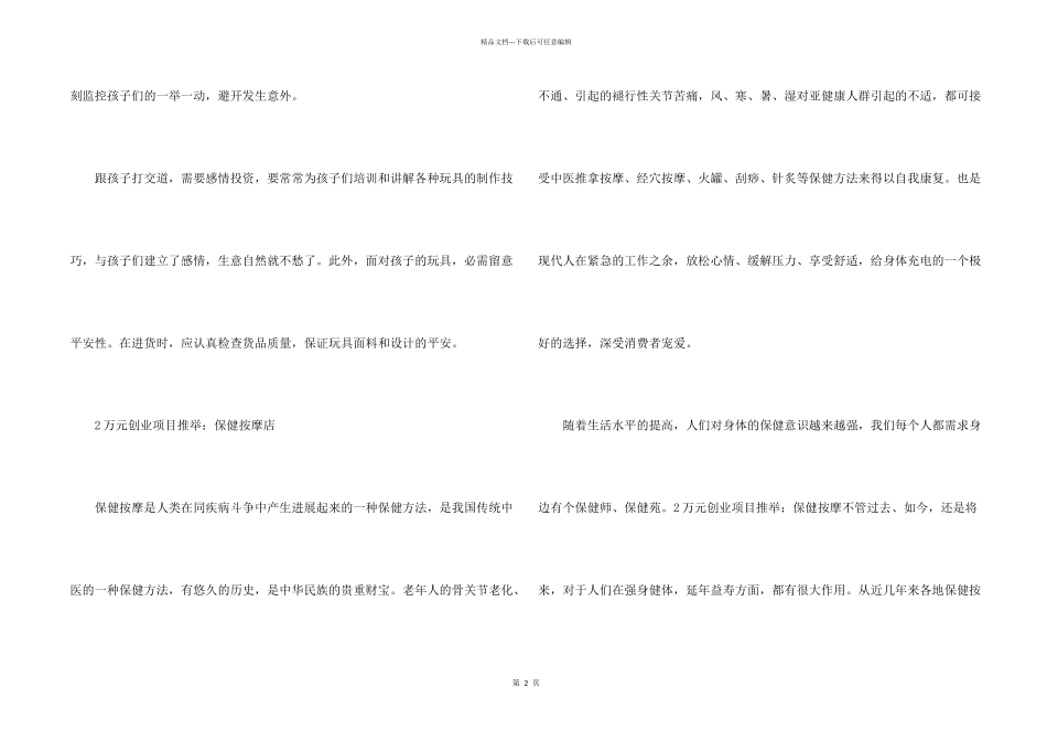 2024年2万元的创业好项目_第2页