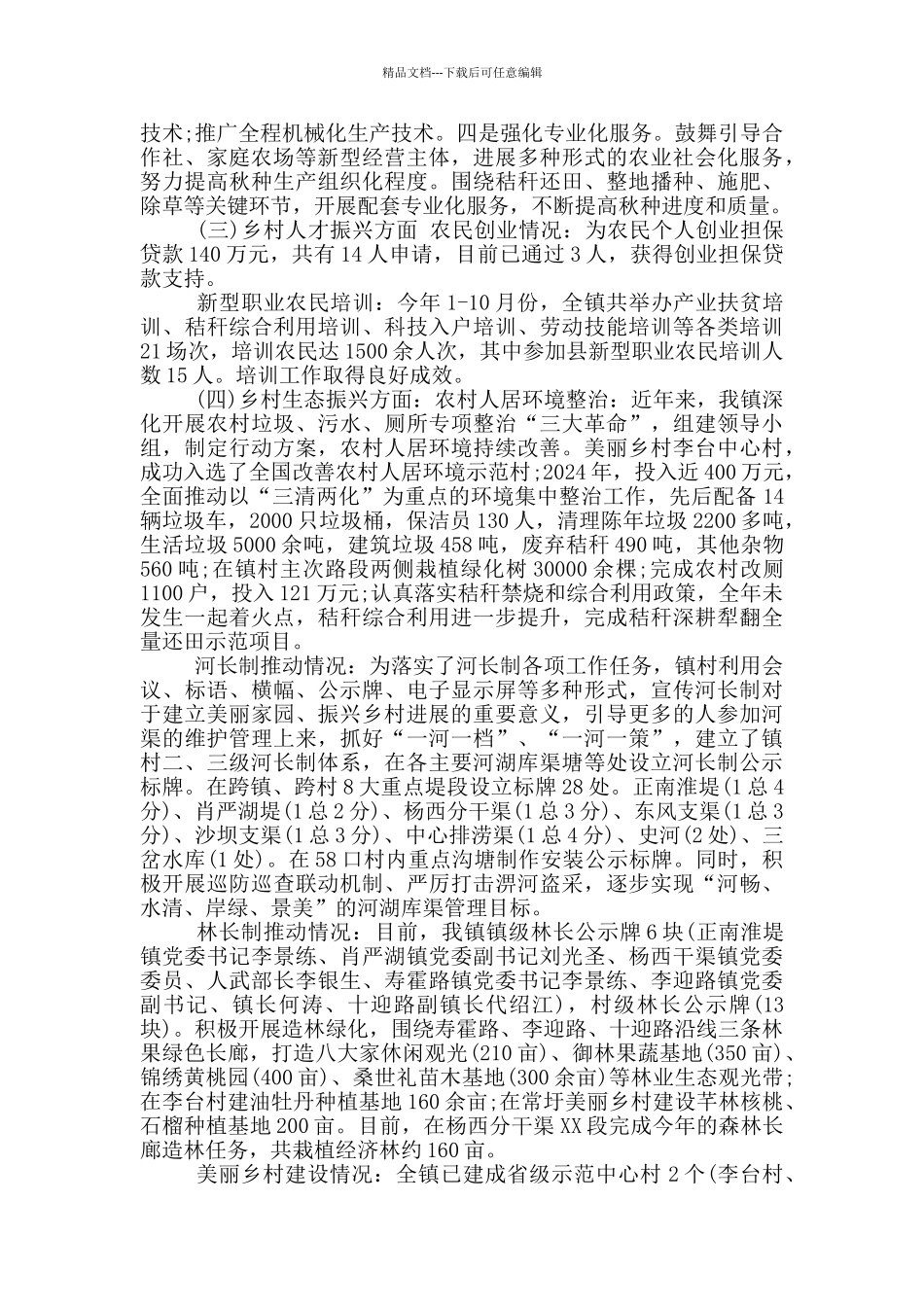 2024年XX镇推进乡村振兴战略自查报告_第2页