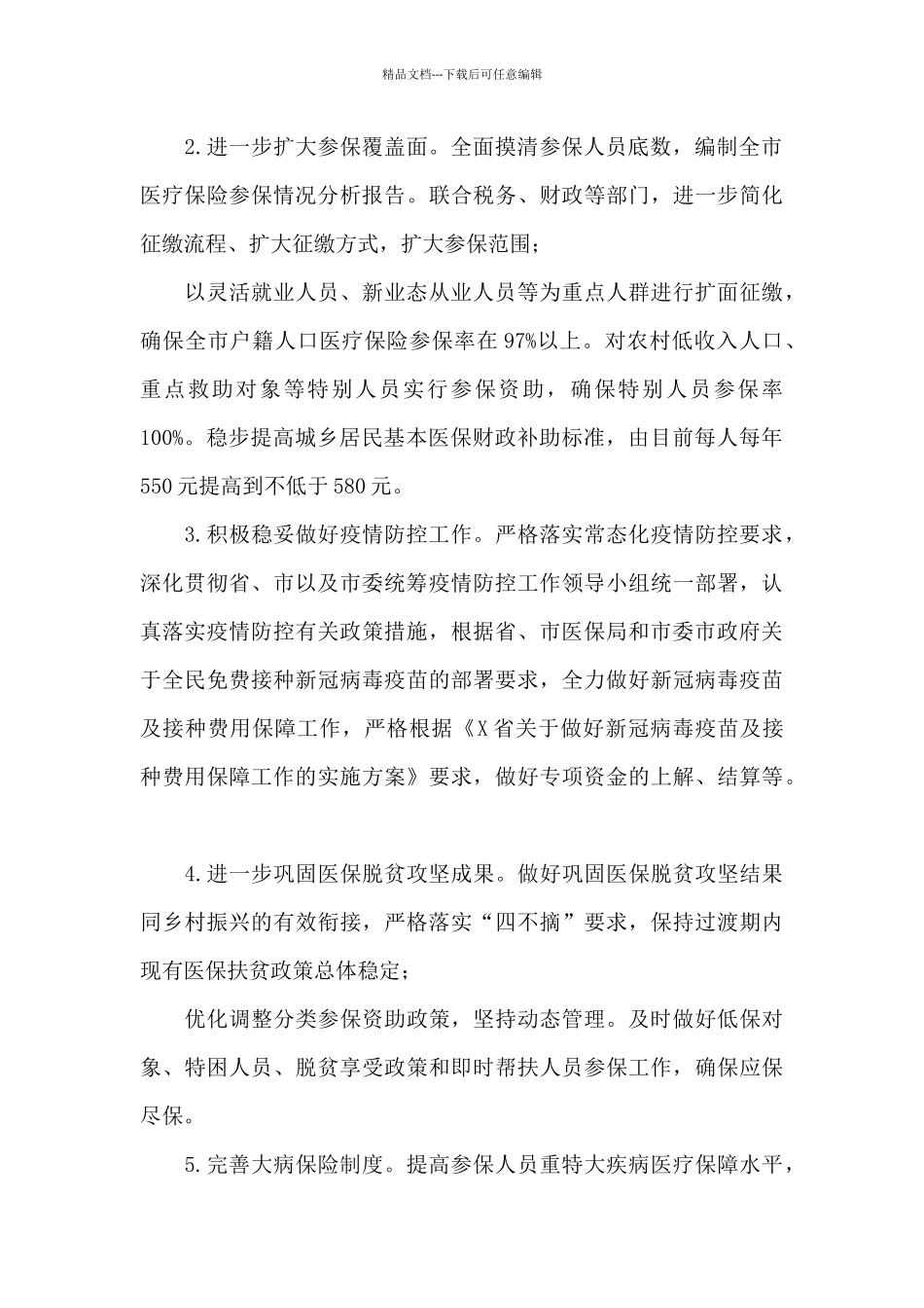 2024年X市医疗保障工作要点_第2页