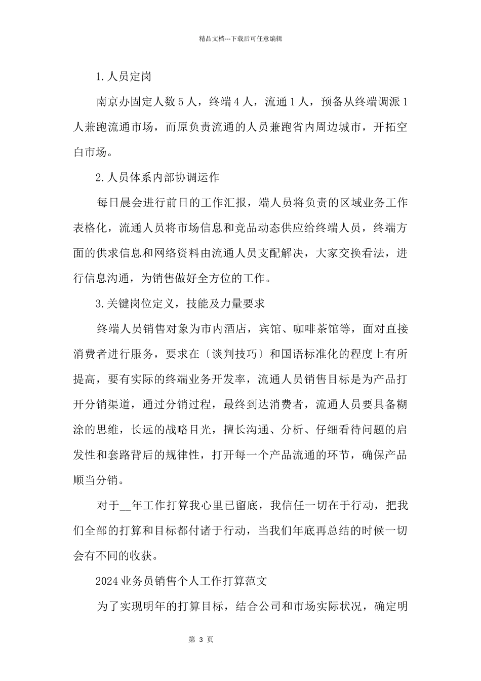 2024年业务员销售个人工作计划_第3页