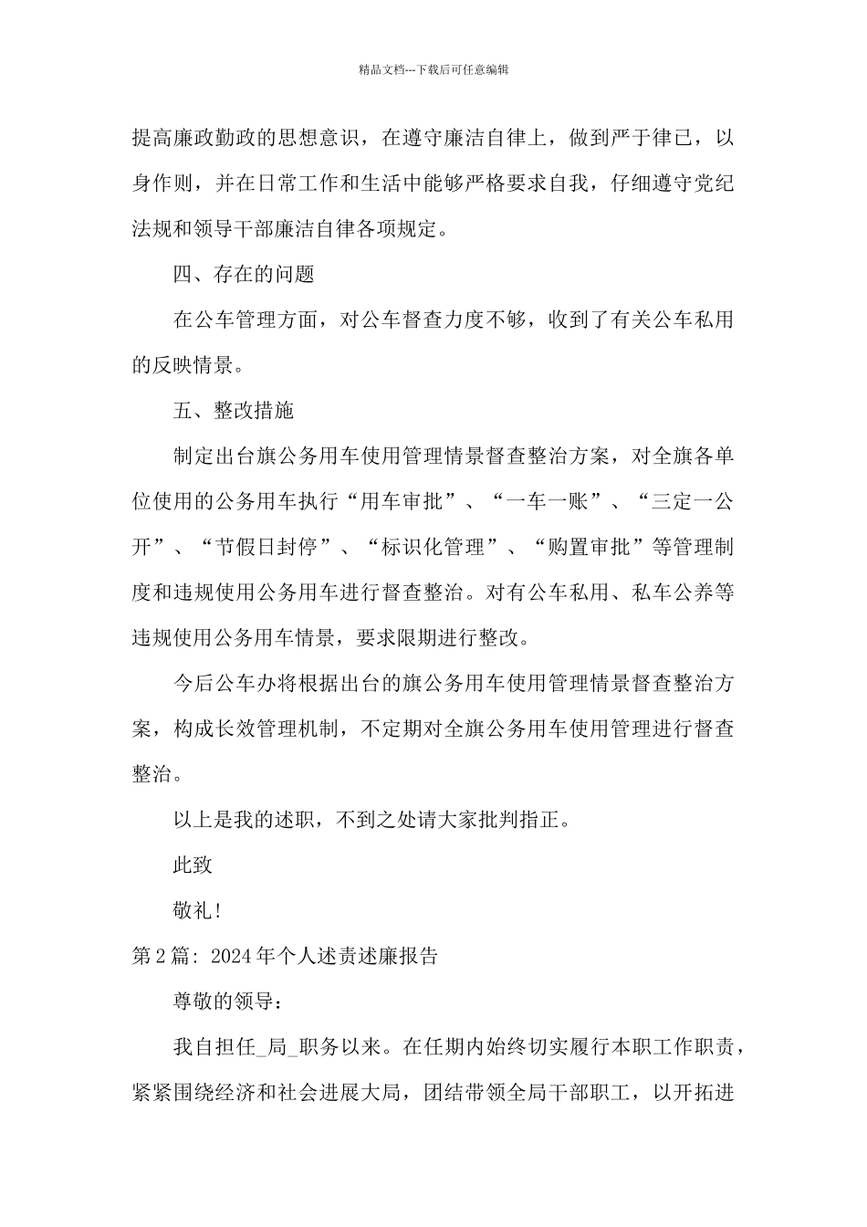 2024年个人述责述廉报告集合20篇_第3页