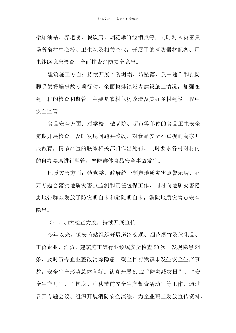 2024年乡镇安全生产工作总结和2024年工作思路_第3页
