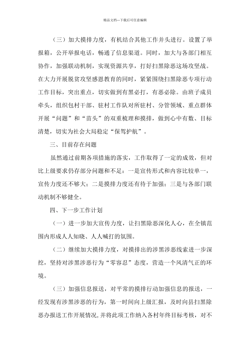 2024年乡镇扫黑除恶工作总结_第3页