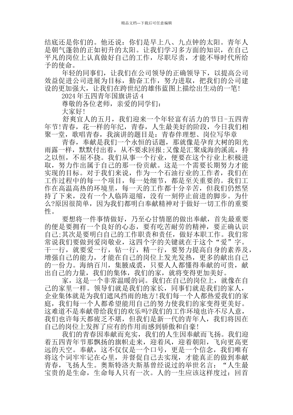 2024年五四青年国旗讲话_第3页