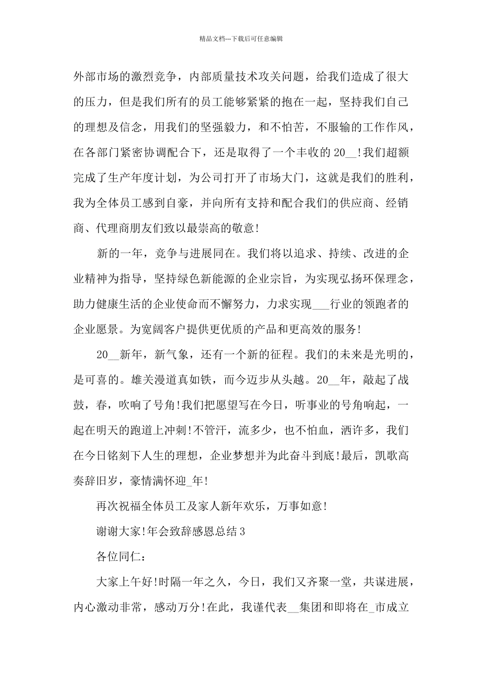 2024年会致辞感恩总结新版_第3页