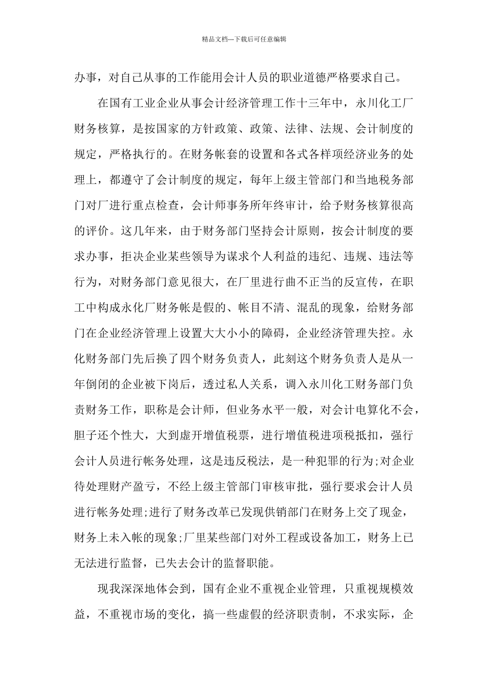 2024年会计述职述廉报告范文_第3页