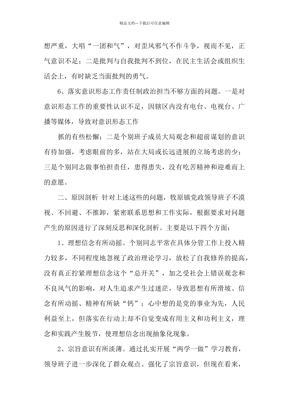 2024年党员巡视对照检查材料2024_第3页