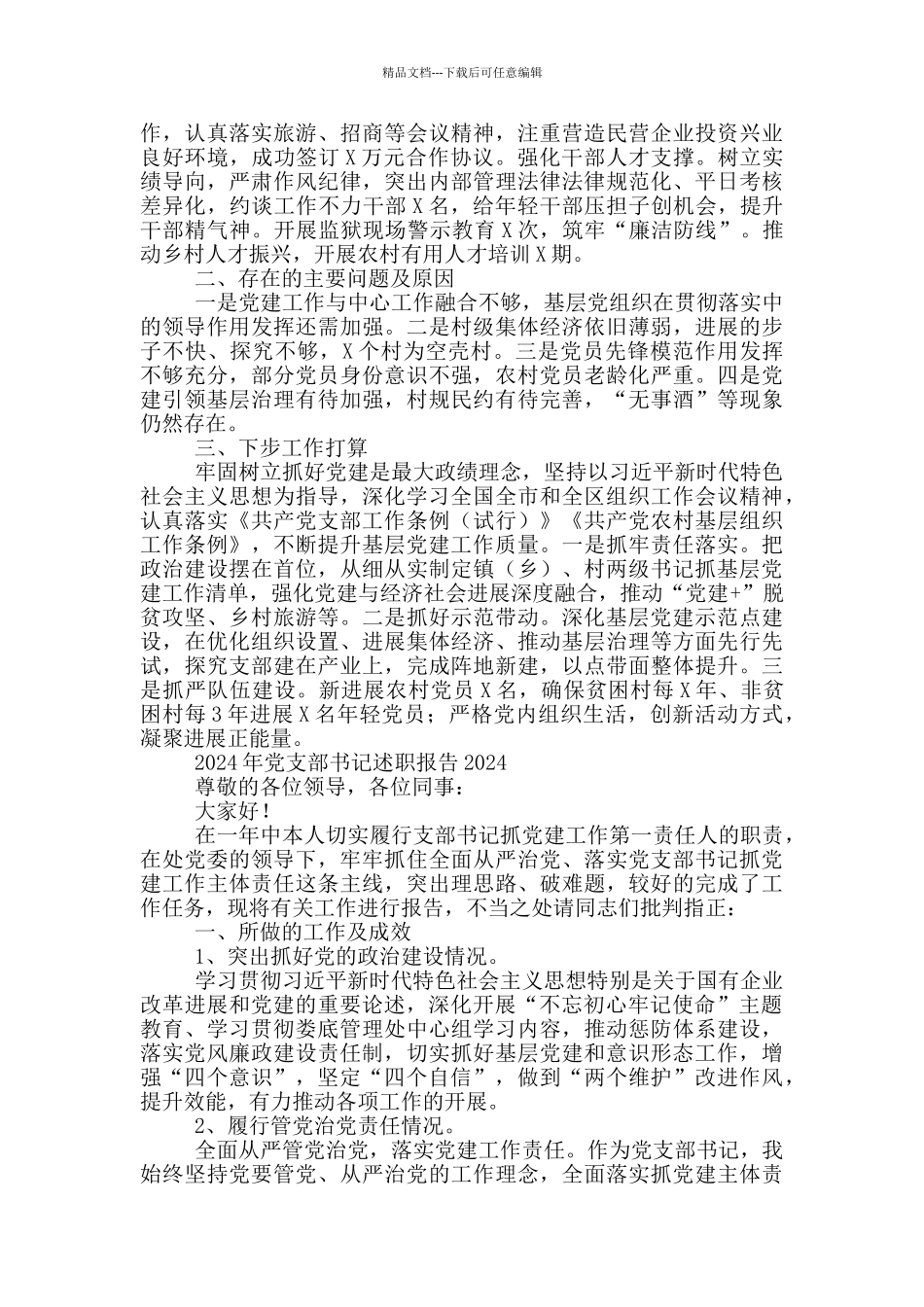 2024年党支部书记述职报告2024_第2页