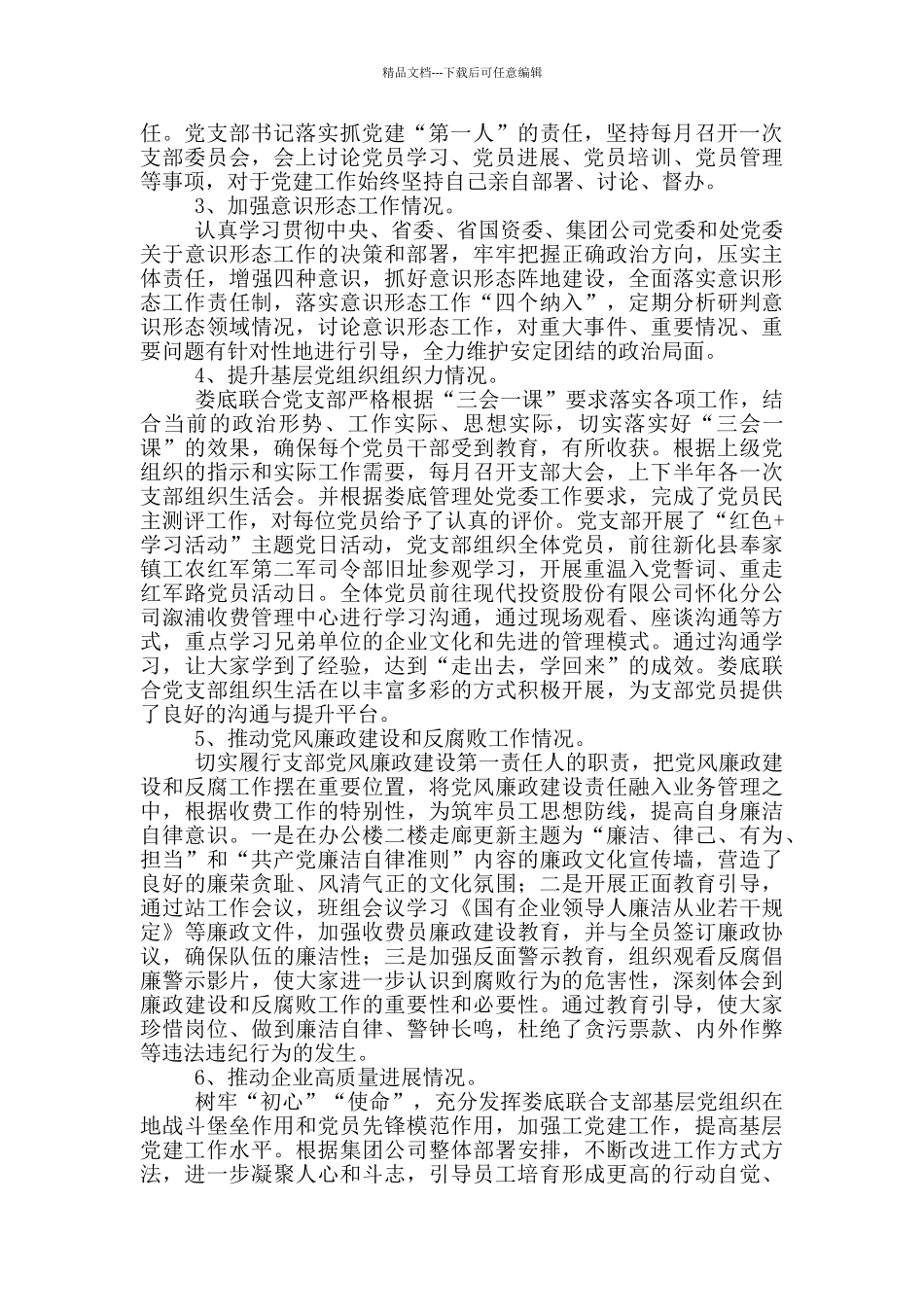 2024年党支部书记述职报告2024_第3页