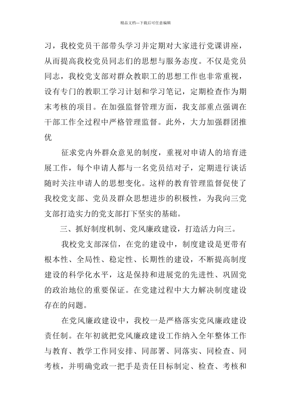 2024年党支部换届选举工作报告_第3页