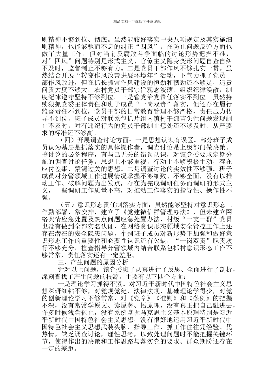 2024年党组班子对照检查材料_第2页