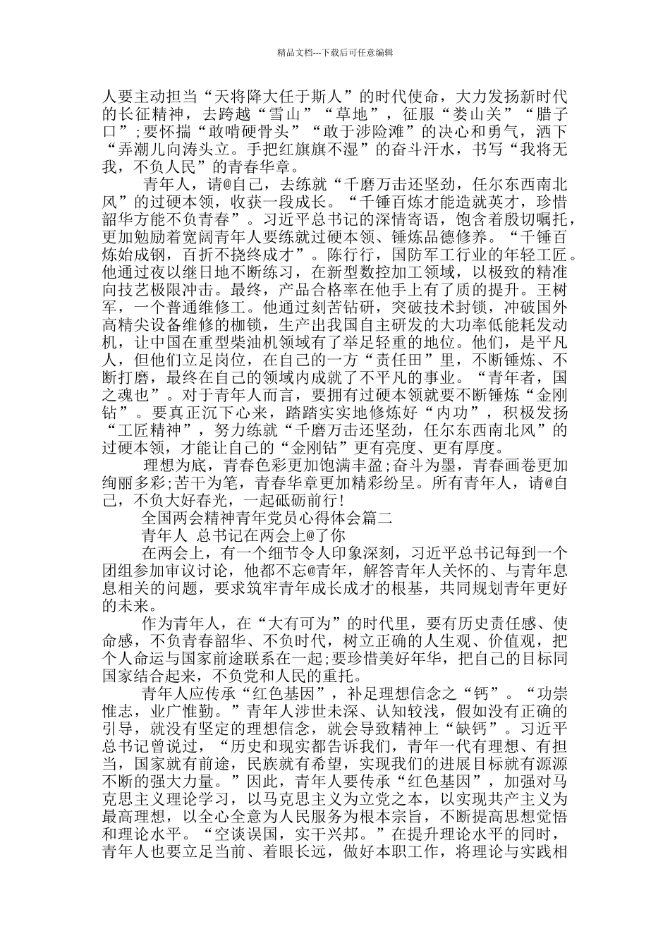 2024年全国两会精神青年党员心得体会最新版_第2页