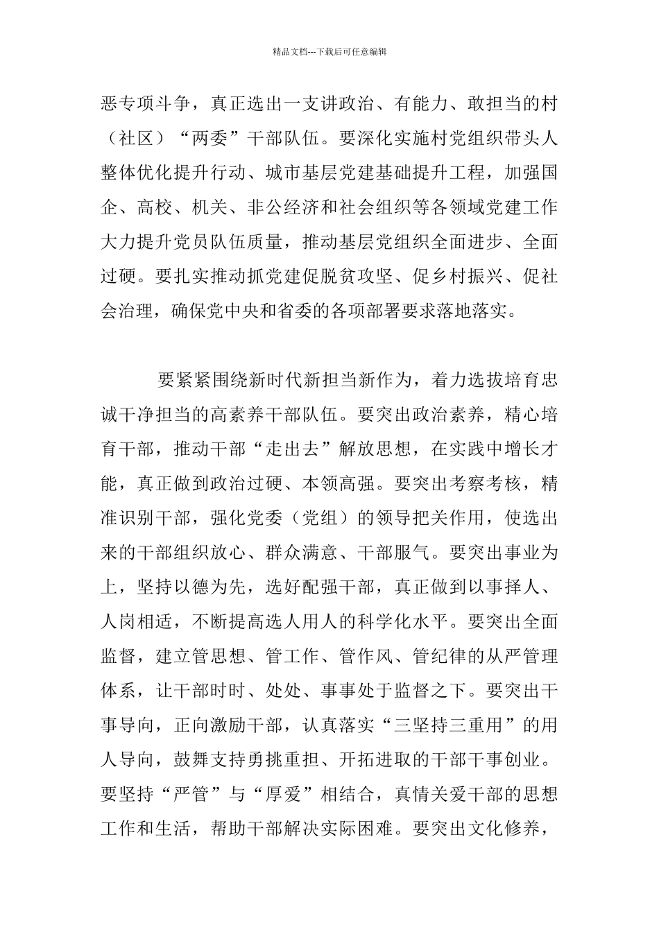 2024年全市组织工作会议发言材料_第2页