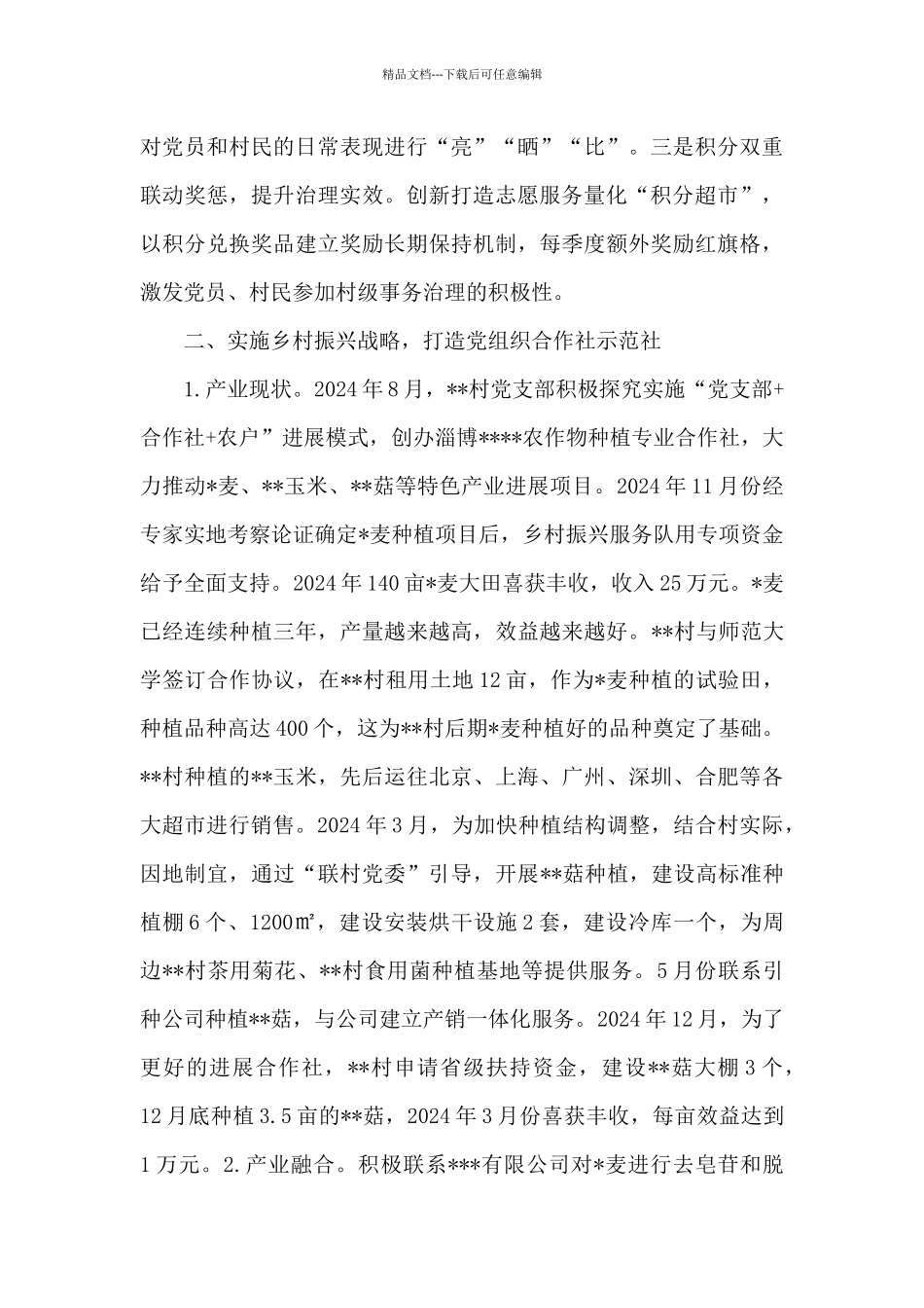 2024年农村党建工作典型材料_第2页