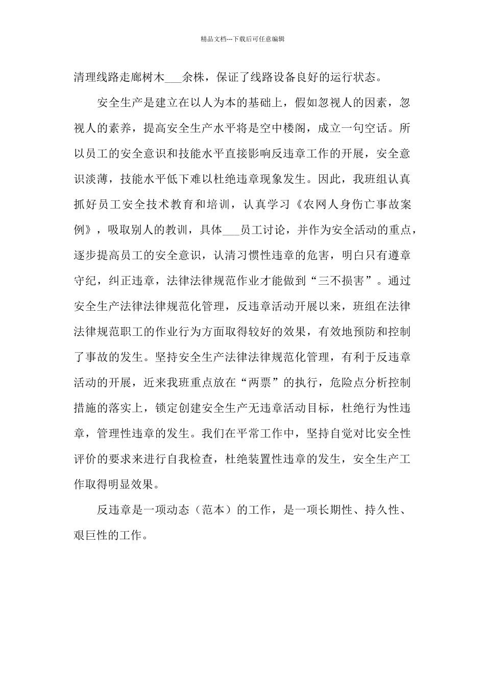2024年农电线路检修班开展安全生产活动总结_第2页