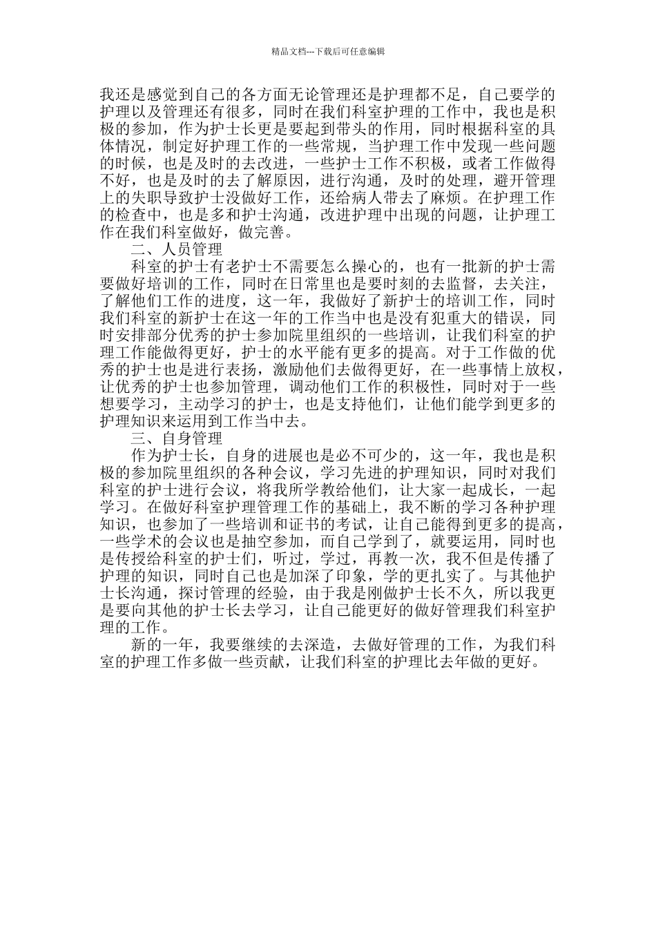 2024年医院护士长工作总结_第2页