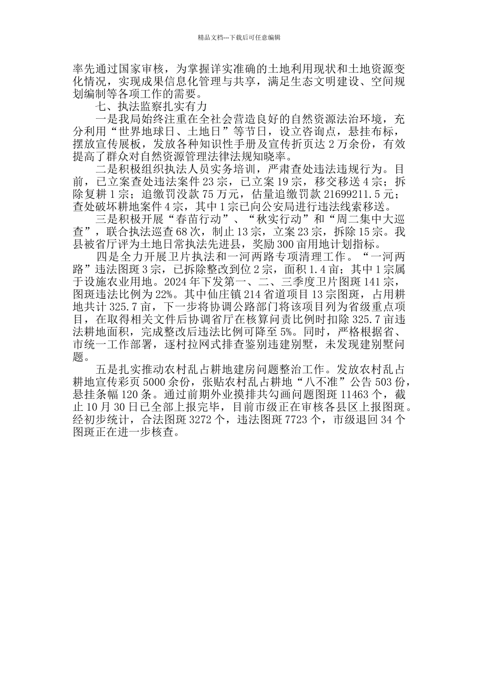 2024年县自然资源局工作总结_第3页