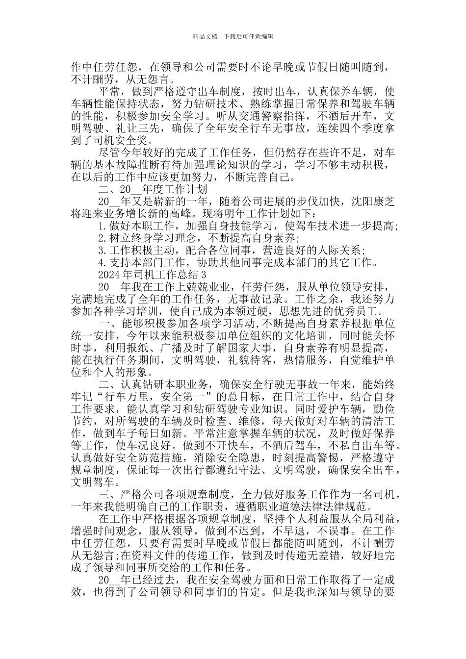 2024年司机工作总结五篇_第2页