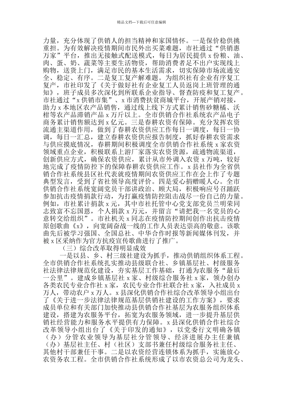 2024年在供销合作社工作会议上的发言_第2页