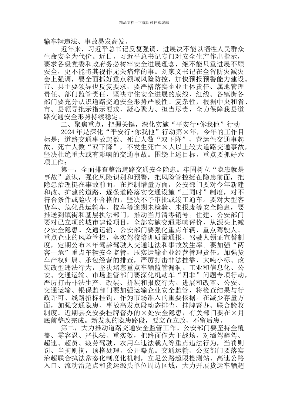 2024年在全县道路交通安全工作会议上讲话_第3页