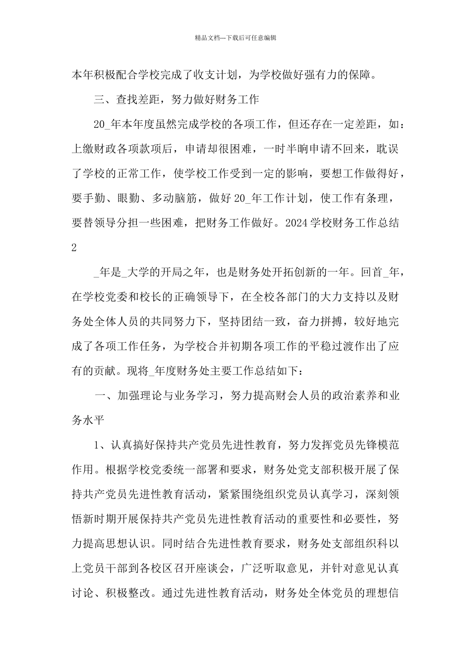 2024年学校财务工作总结报告_第2页