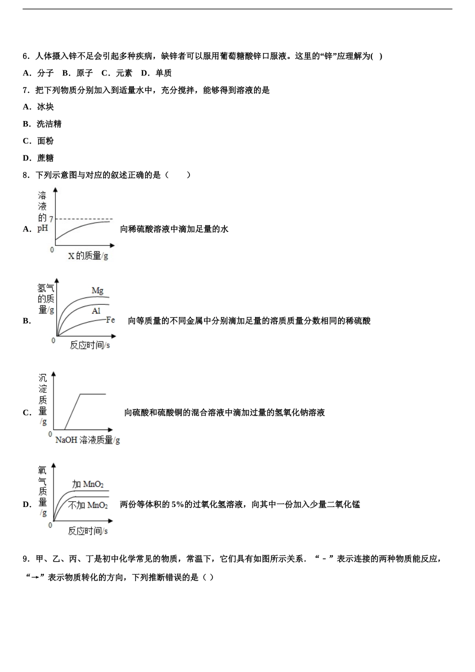 2024年安徽省合肥包河区五校联考中考试题猜想化学试卷含解析_第2页