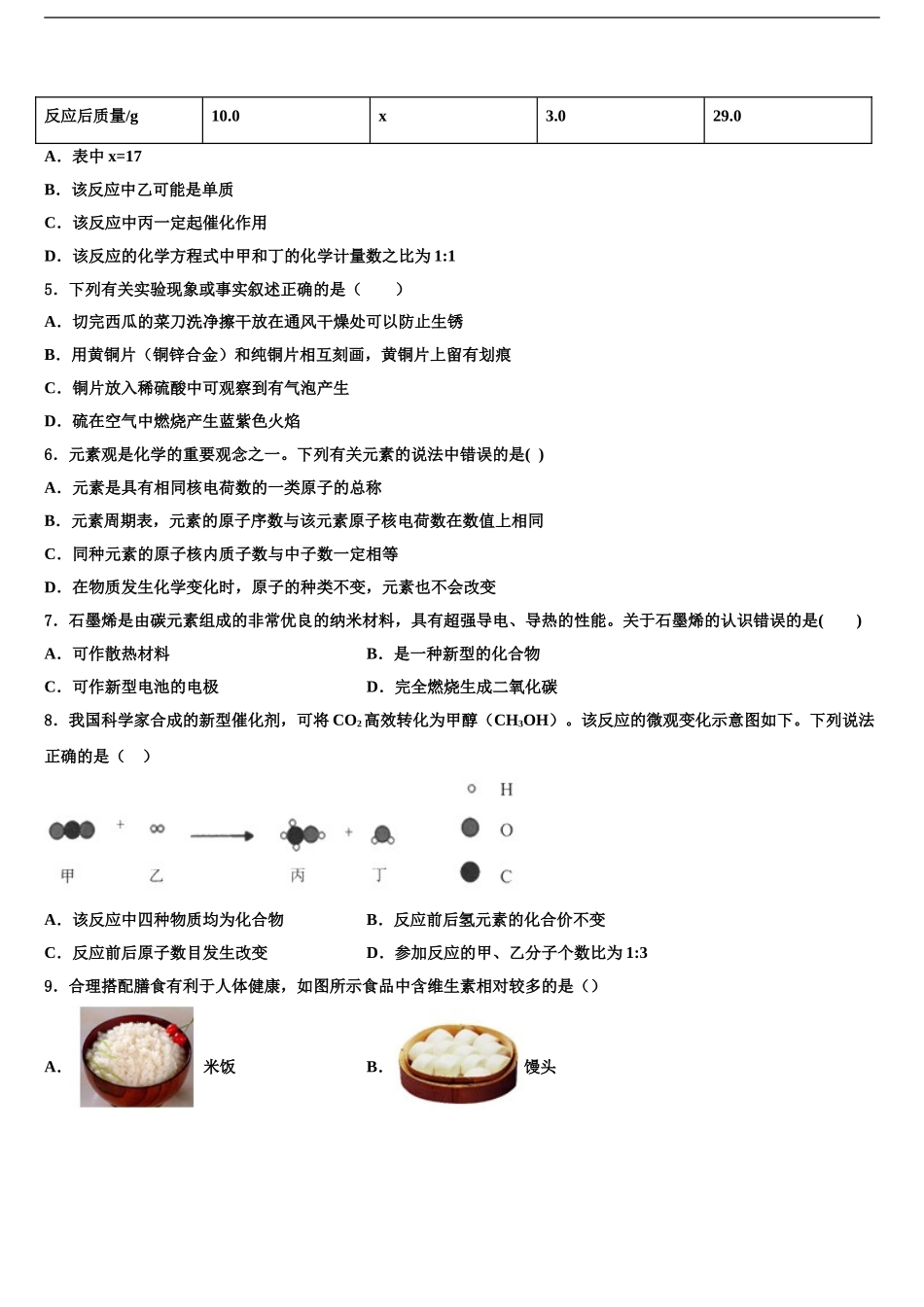 2024年安徽省沿淮教育联盟重点达标名校中考试题猜想化学试卷含解析_第2页