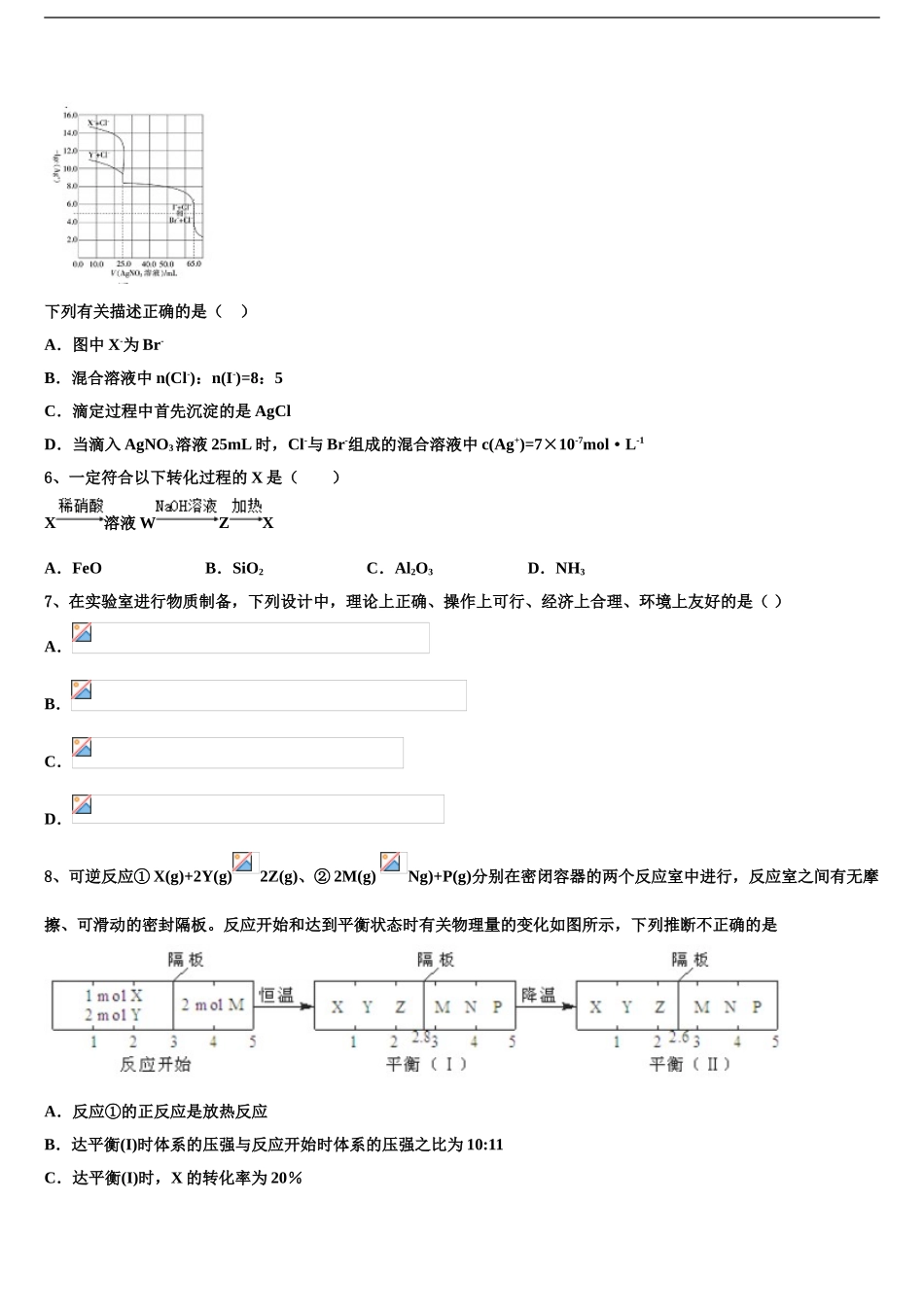 2024年安徽省潜山第二中学高考全国统考预测密卷化学试卷含解析_第2页