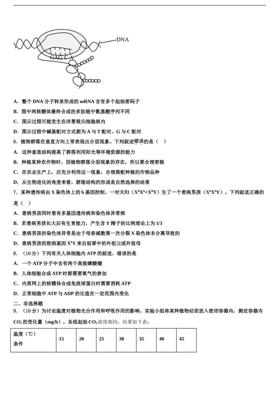 2024年安徽省重点中学高考临考冲刺生物试卷含解析_第2页