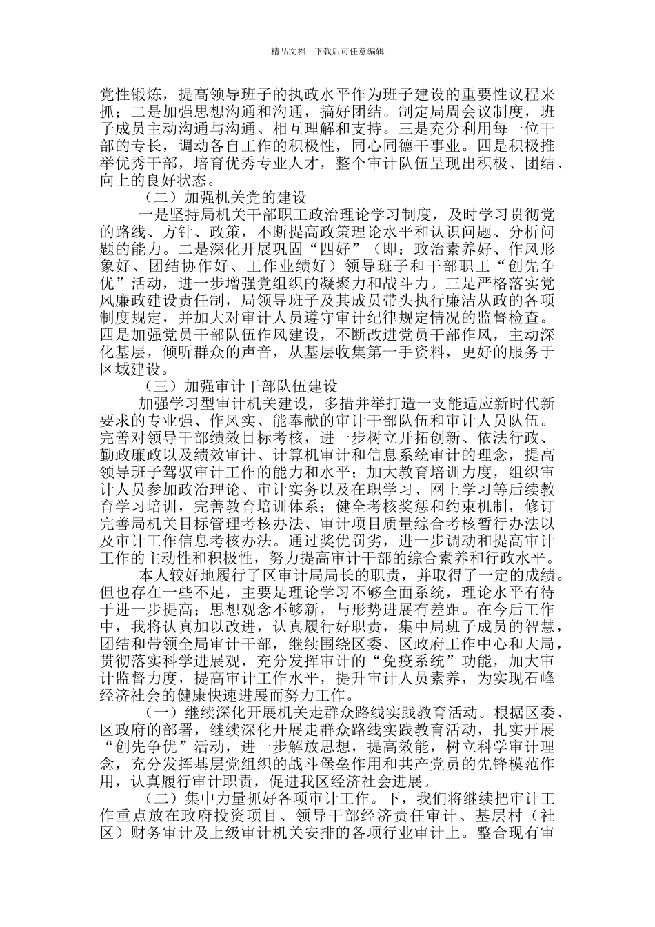 2024年审计局局长个人述职报告_第3页