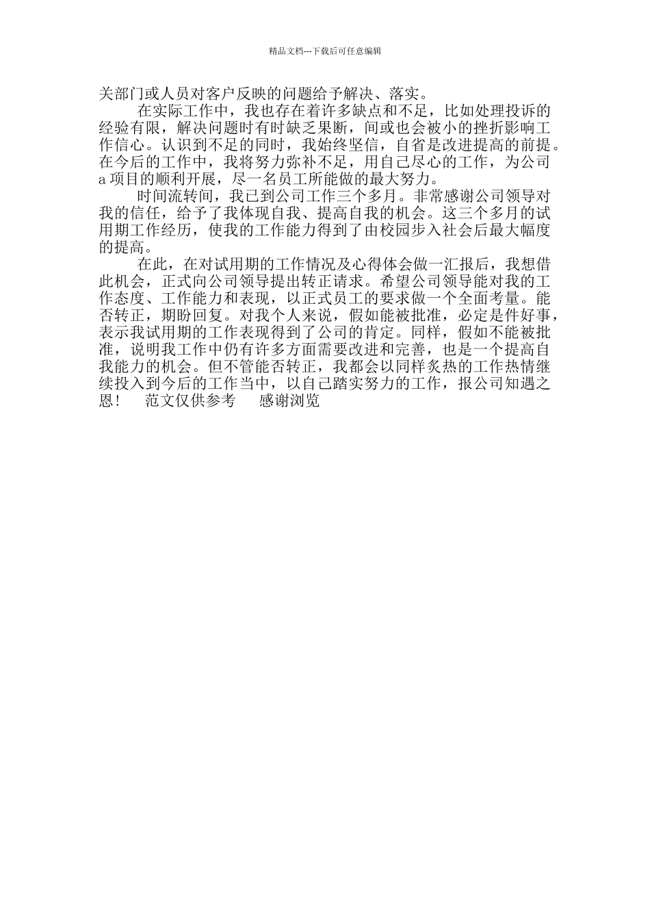 2024年客服试用期工作总结_第2页