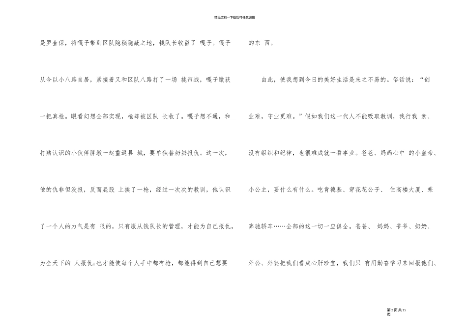 2024年小兵张嘎观后感心得_第2页