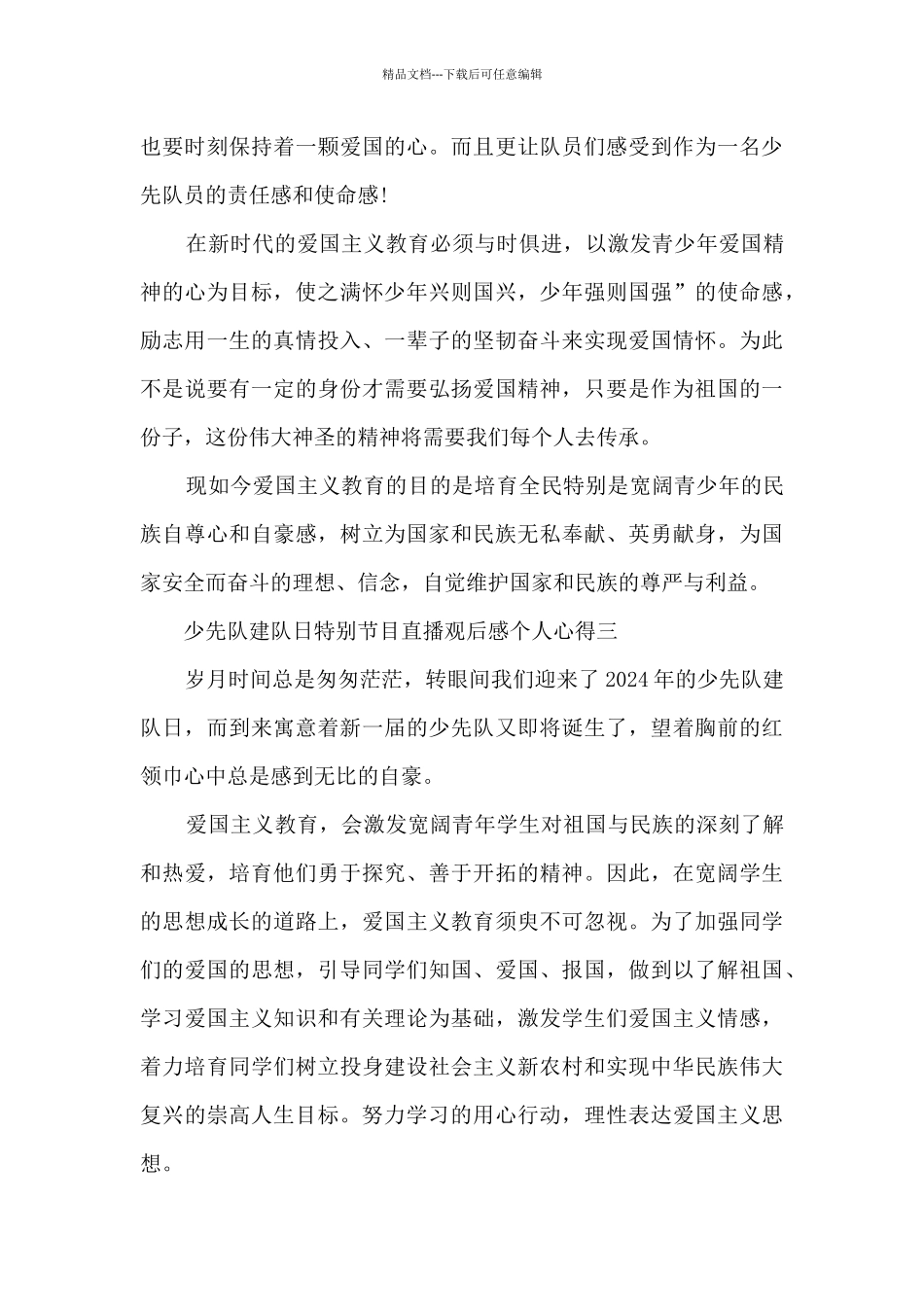 2024年少先队建队日特别节目直播观后感个人心得十篇范文_第3页