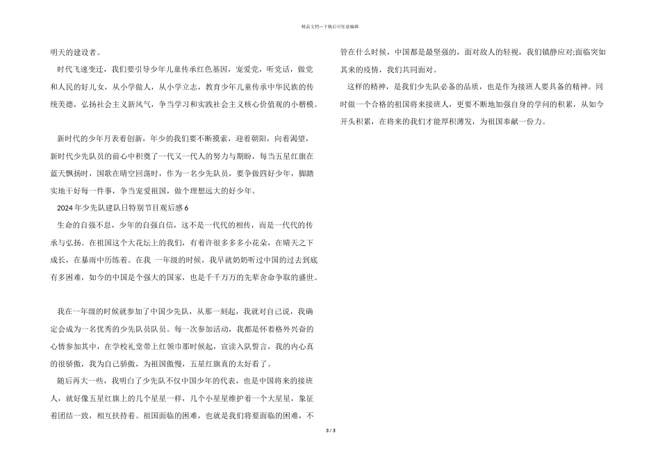 2024年少先队建队日特别节目观后感_第3页