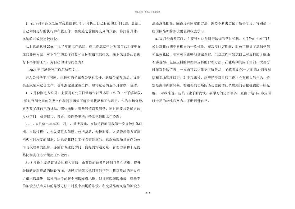 2024年市场督导工作总结_第2页