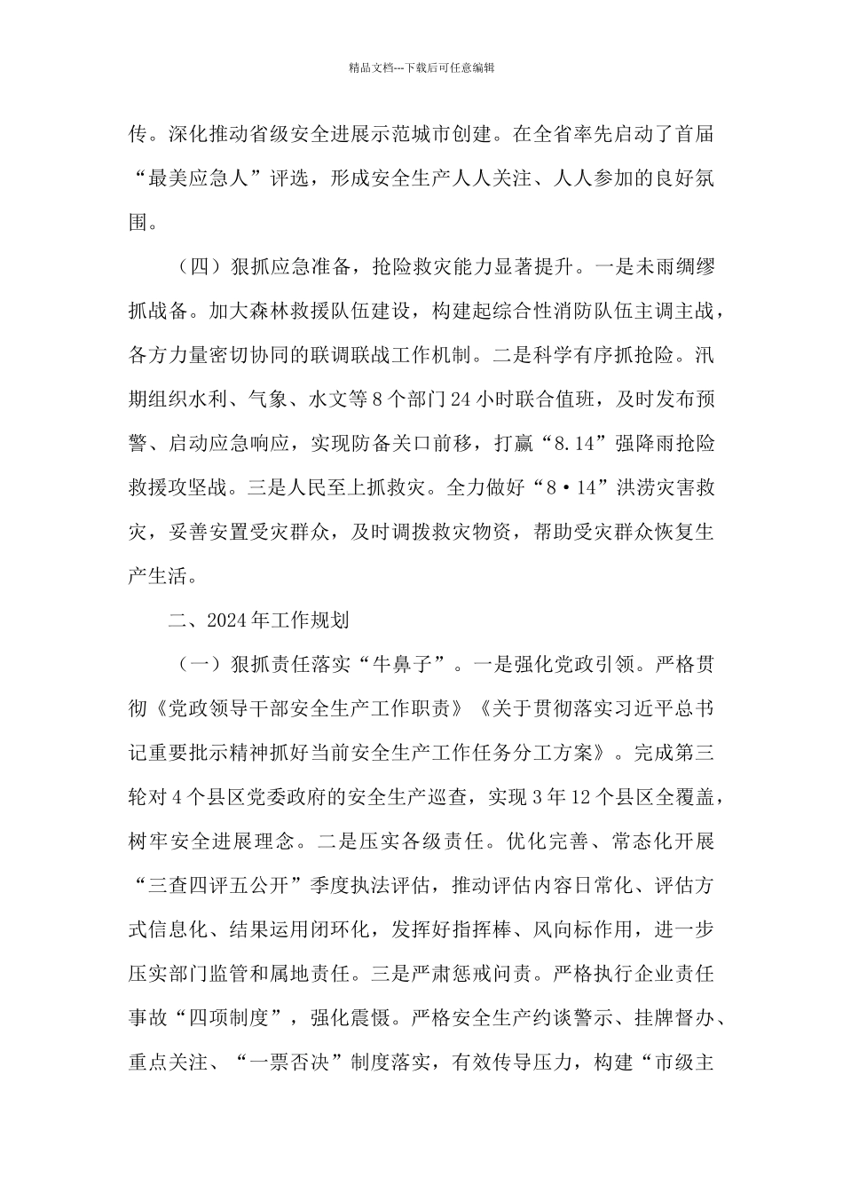 2024年市应急管理局工作总结和2024年工作安排_第3页