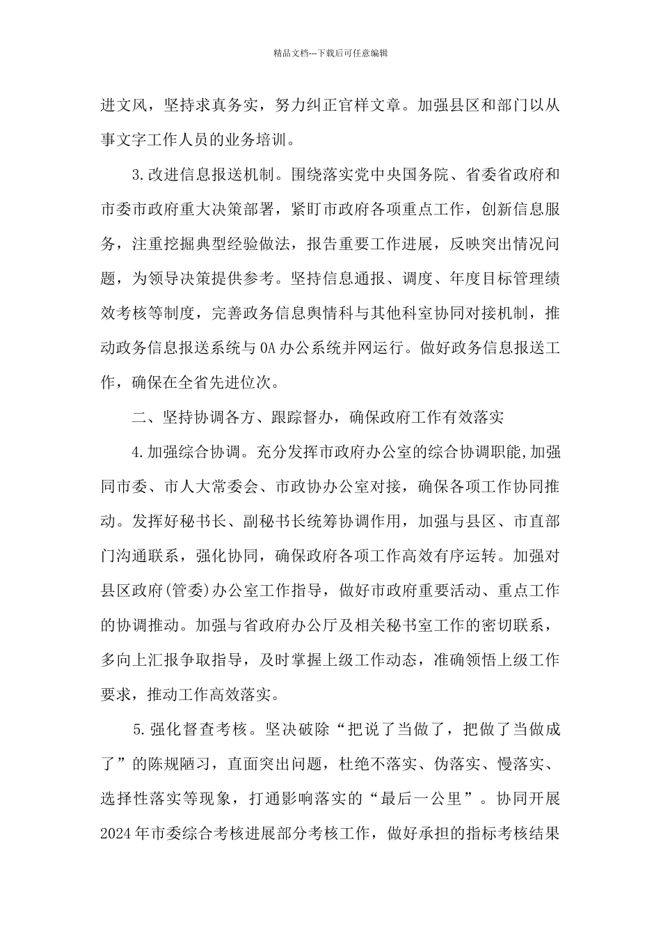 2024年市政府办公室工作要点_第2页
