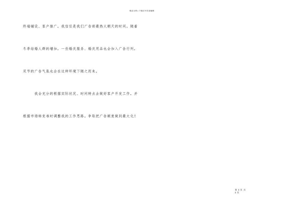 2024年广告部业务工作计划_第3页