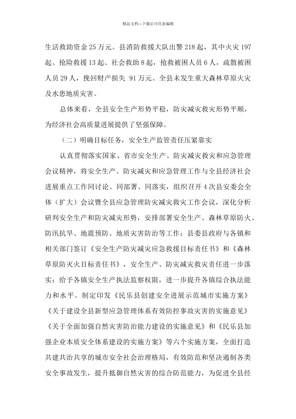 2024年应急管理局平安建设工作总结及2024年工作计划_第2页