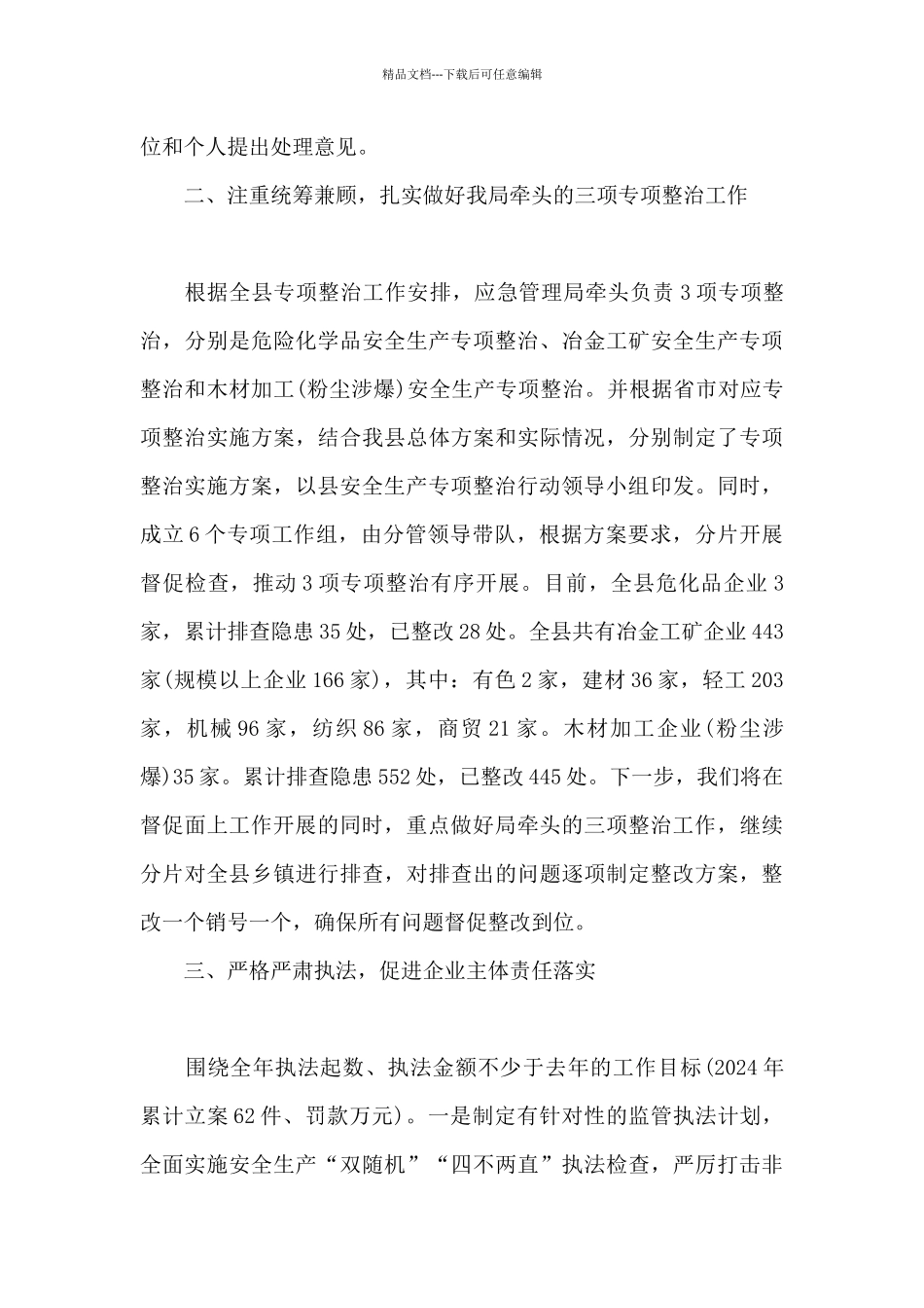 2024年应急管理局重点工作思路_第3页