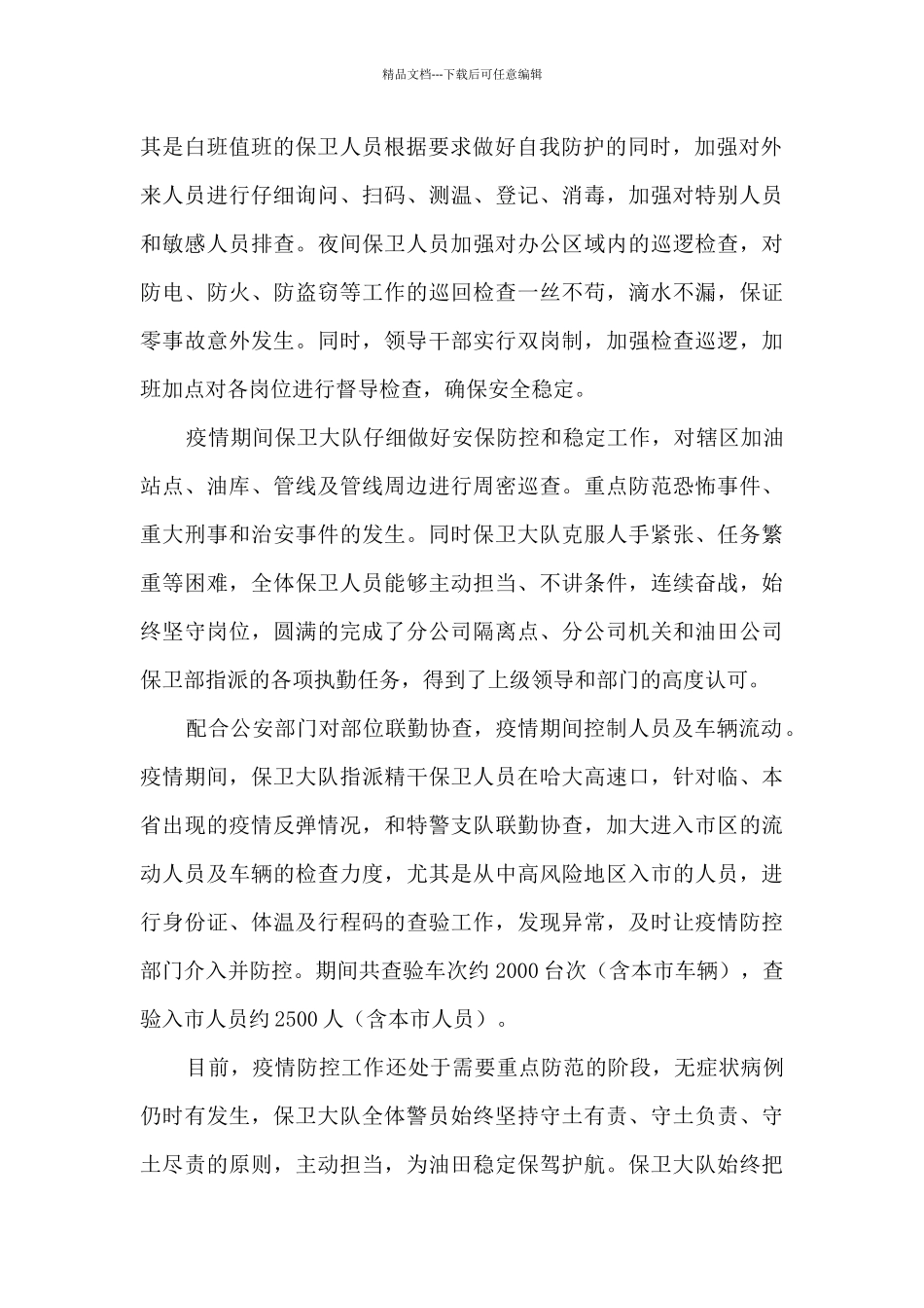 2024年度保卫大队工作总结_第2页