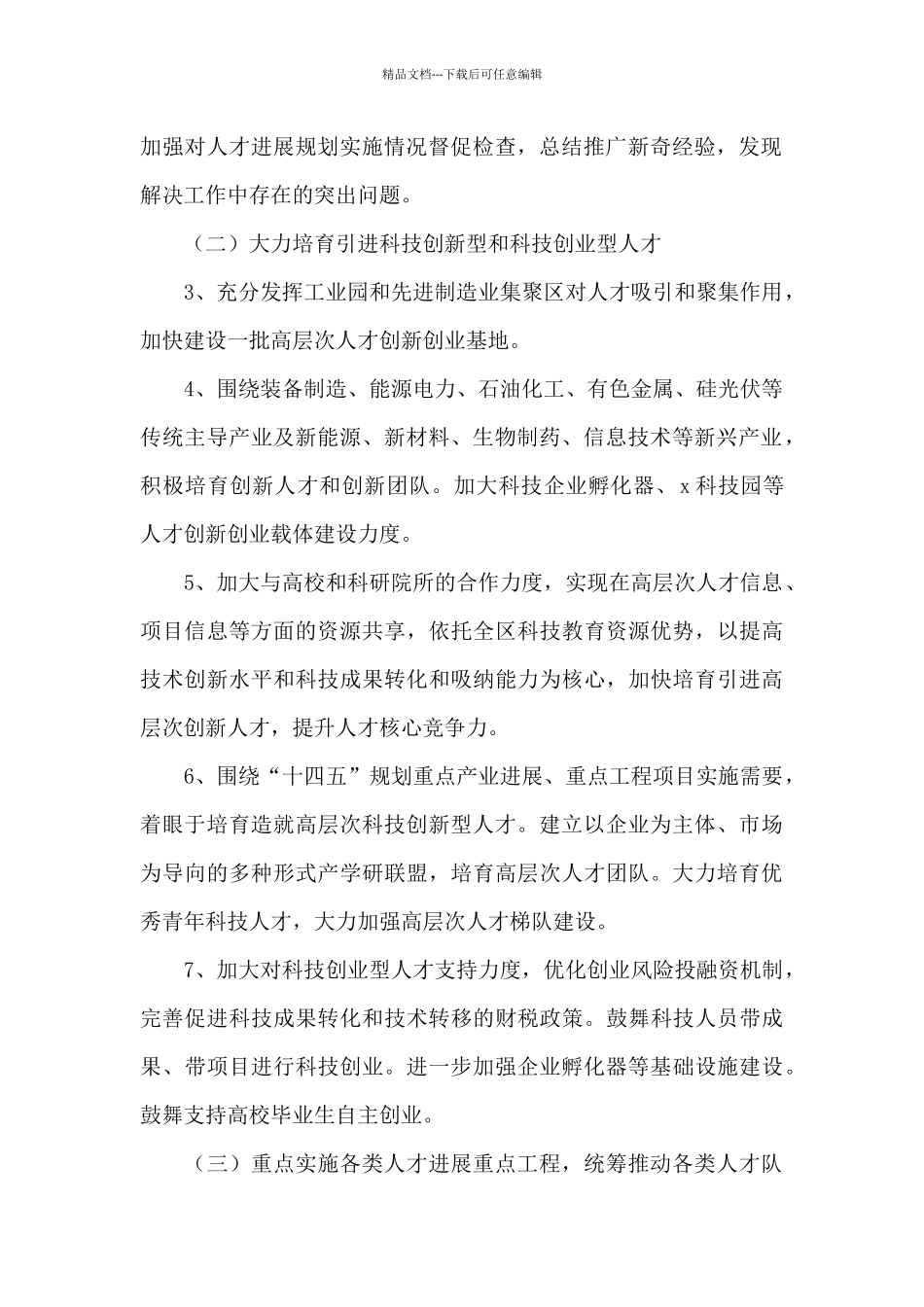 2024年度全区人才发展工作计划_第2页