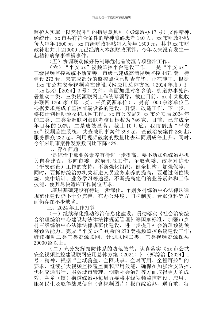 2024年度全市综治和平安建设工作总结_第2页